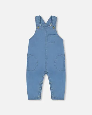 Deux Par Deux Soft Denim Baby Overalls: Sizes 3M to 24M