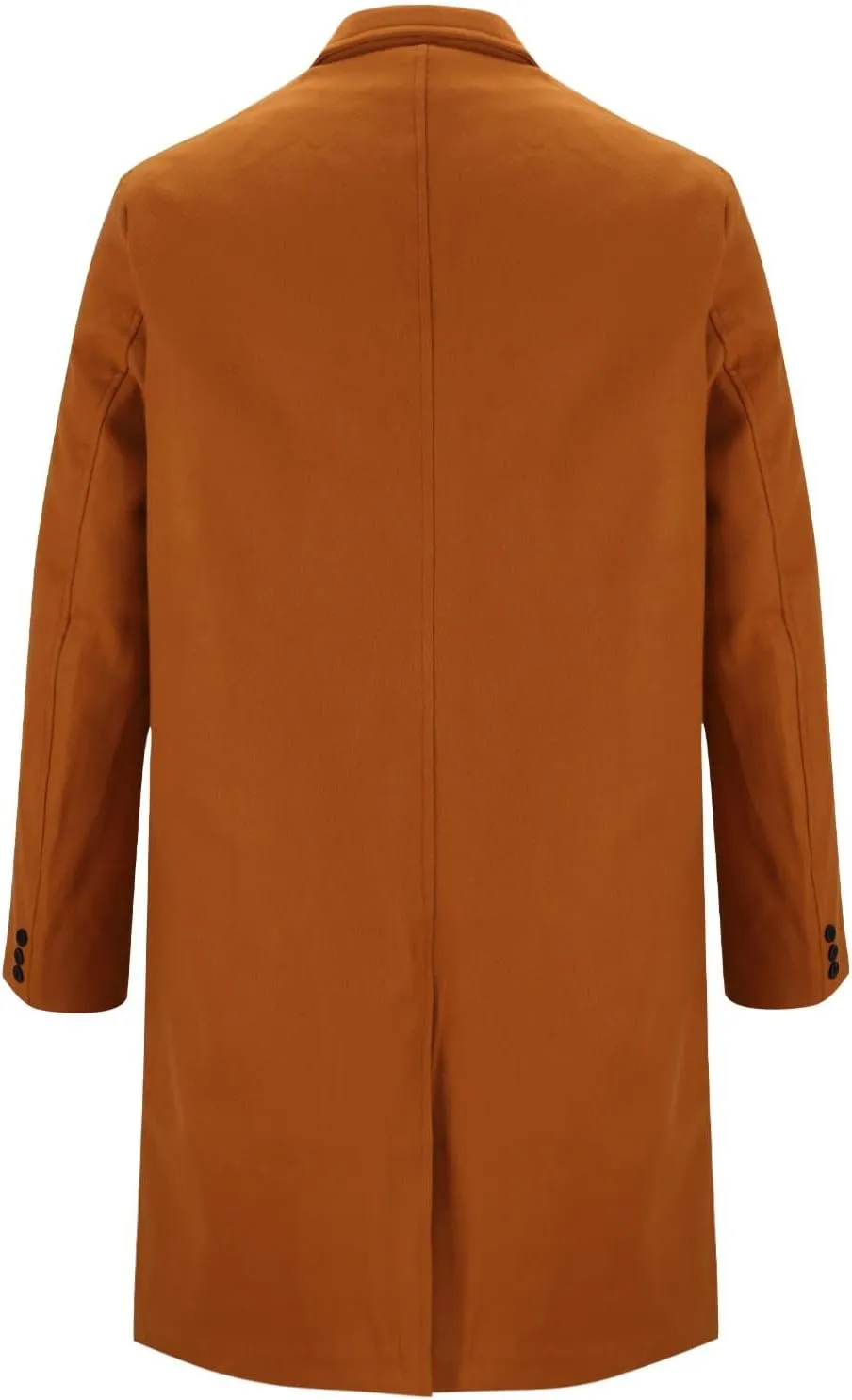 Dgoopd Mens Trench Coat Wool Blend Long Coat Double Breasted Coat Notch Lapel Jacket Fashion Peacoat Winter Overcoat