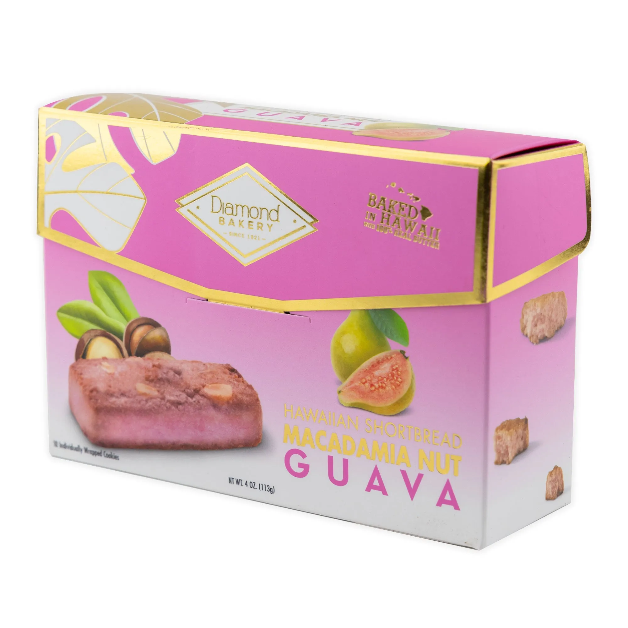Diamond Bakery Hawaiian "Macadamia Guava" Shortbread Cookies- 4 oz.