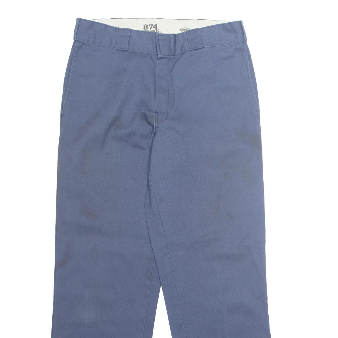 DICKIES Chino Workwear 874 Mens Trousers Blue Regular Straight W32 L30
