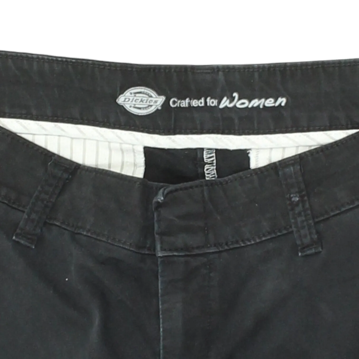 Dickies Womens Black Flared Chino Trousers | Vintage High End Designer Workwear