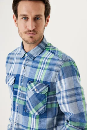 DIEGO SHIRT CHECKED BLUE