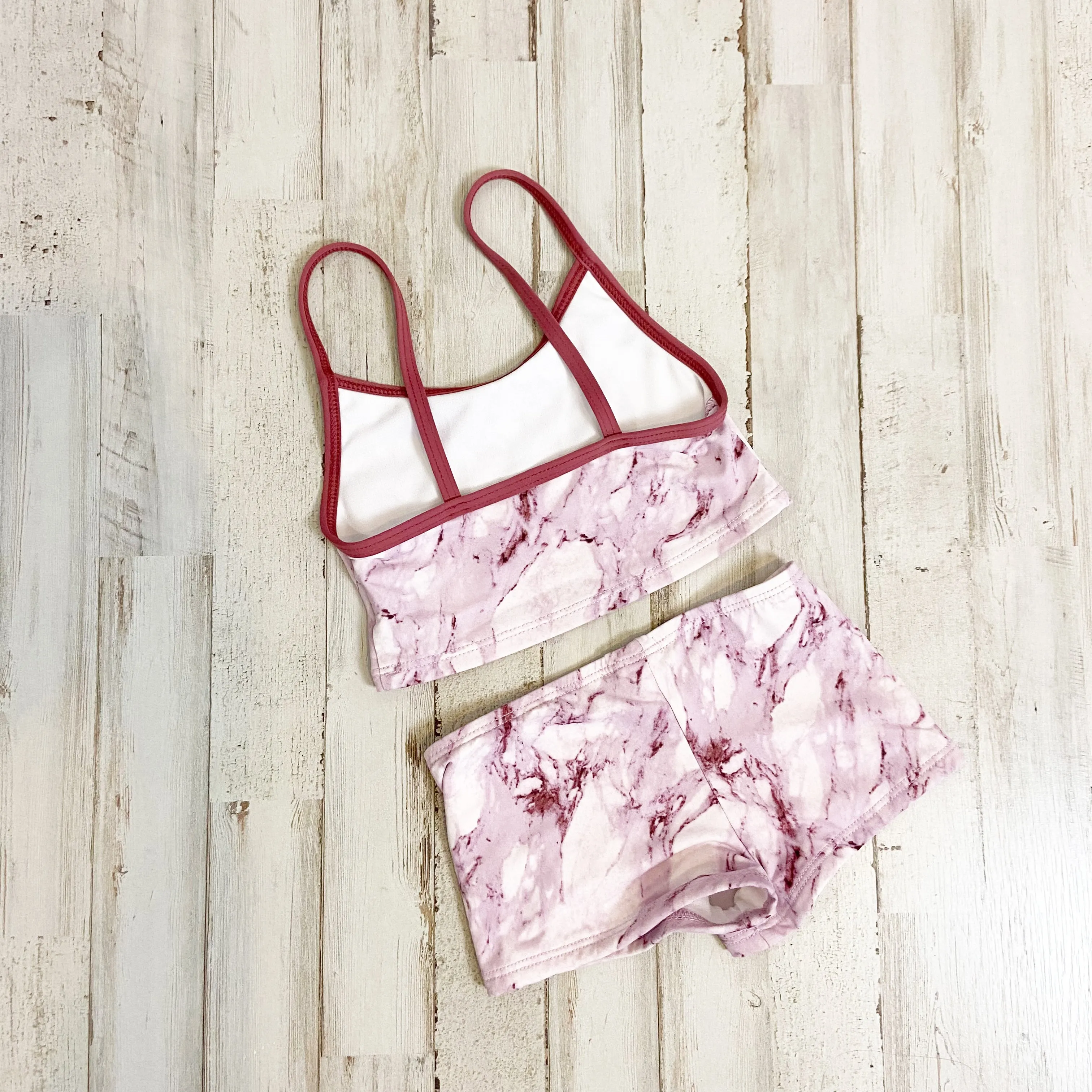 Dippin' Daisy's | Girls Pink Marbled Tie Dye 2 Piece Bikini | Size: 4T