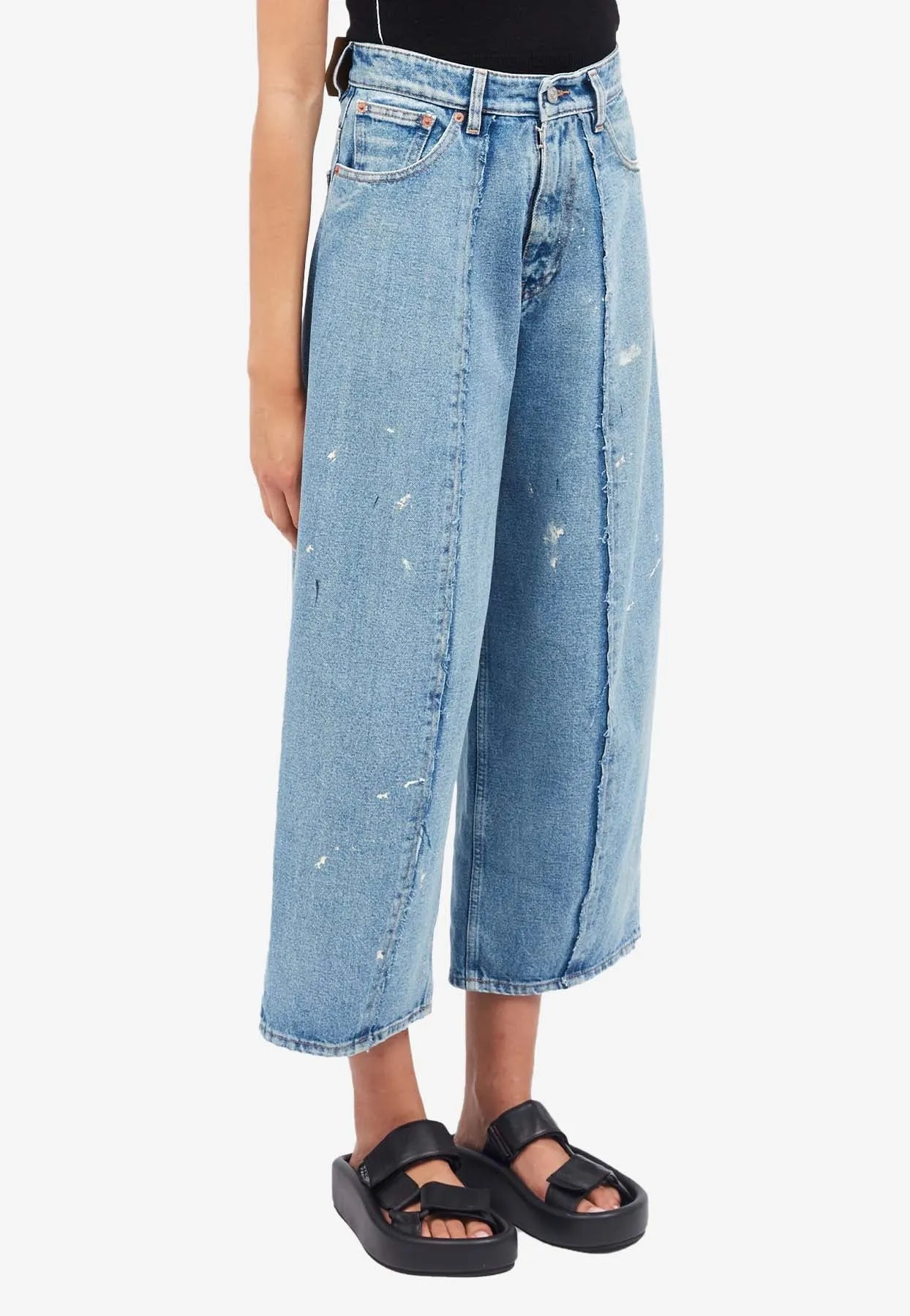 Distressed Cropped Jeans