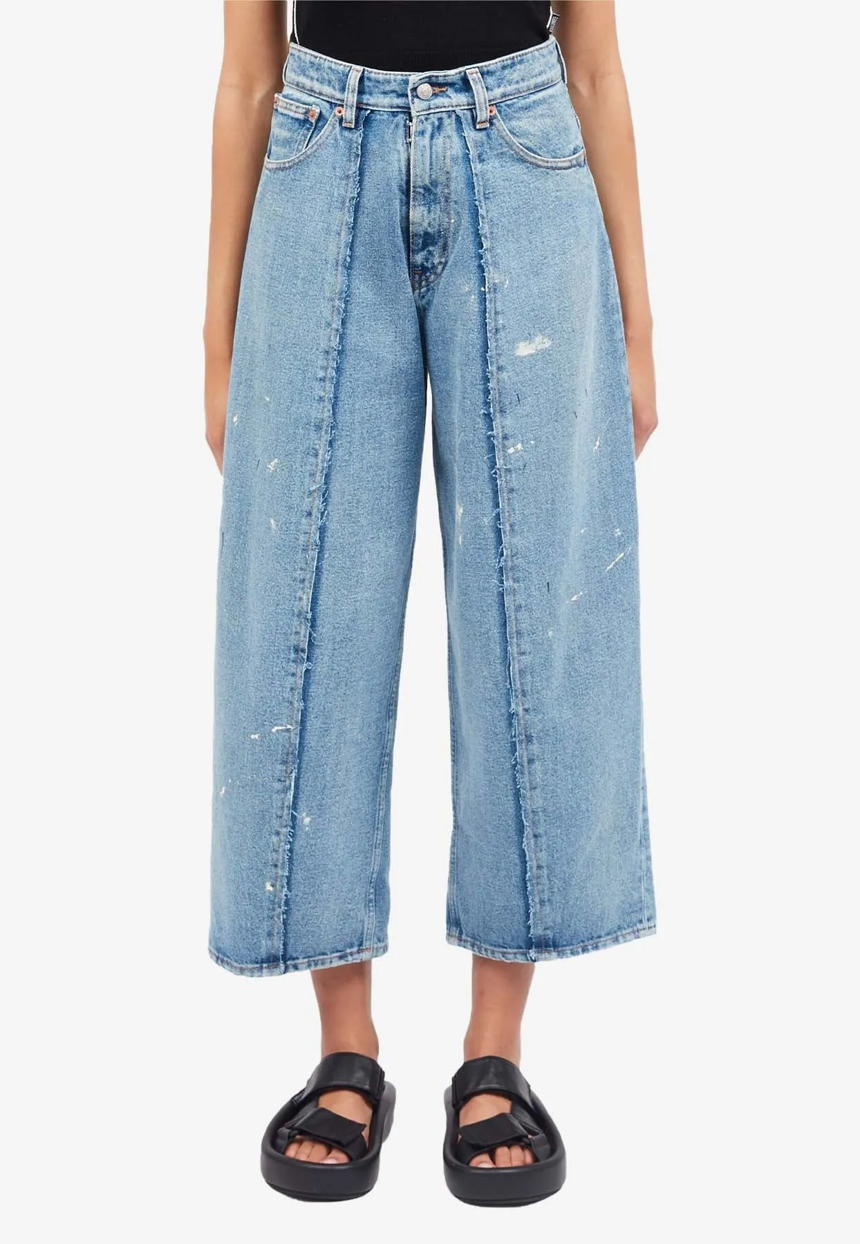 Distressed Cropped Jeans