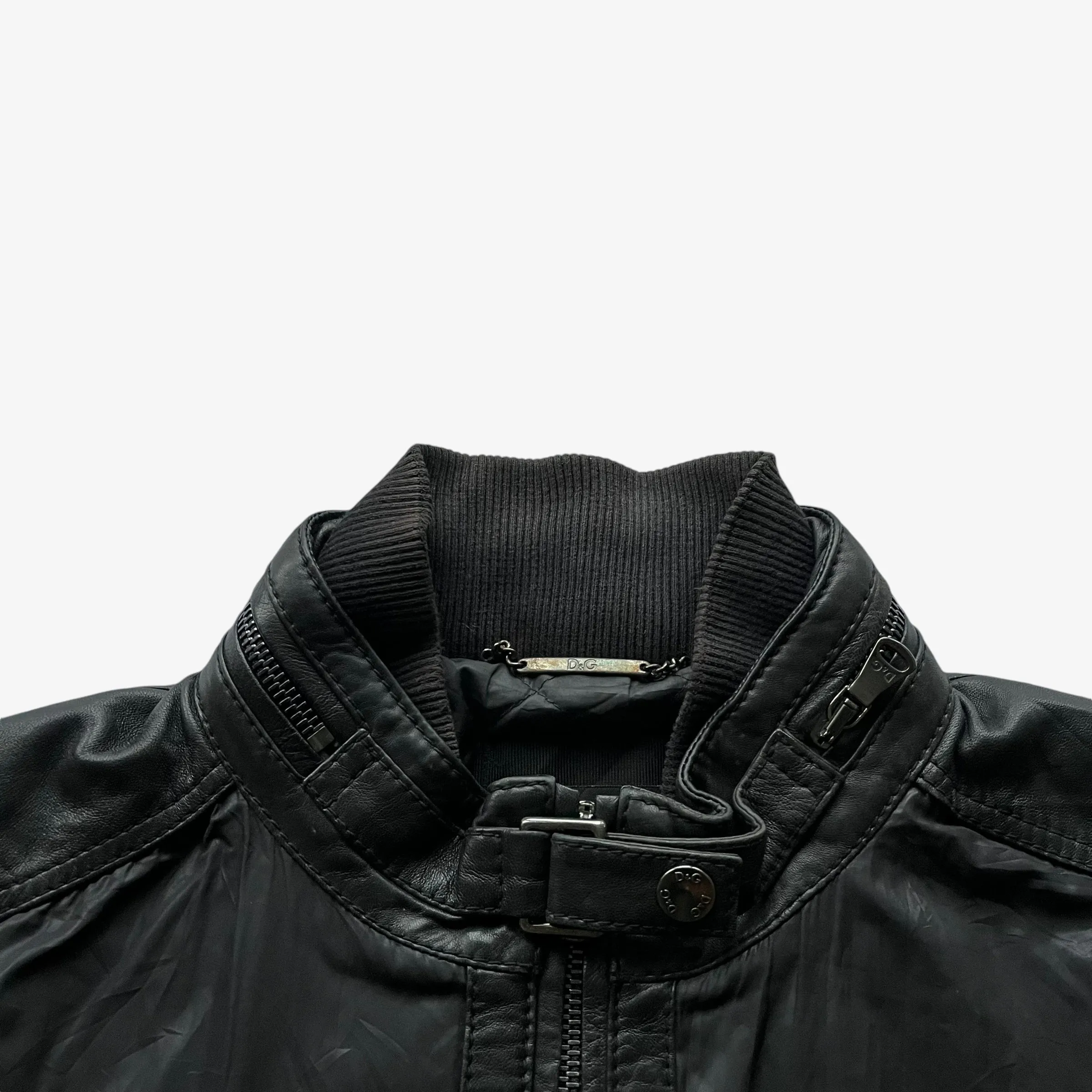 Dolce & Gabbana Leather Utility Jacket