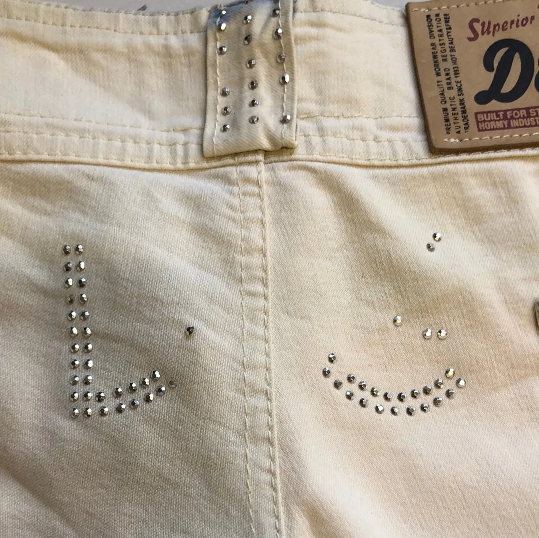 Dolce and Gabbana two tone bleach flared jeans