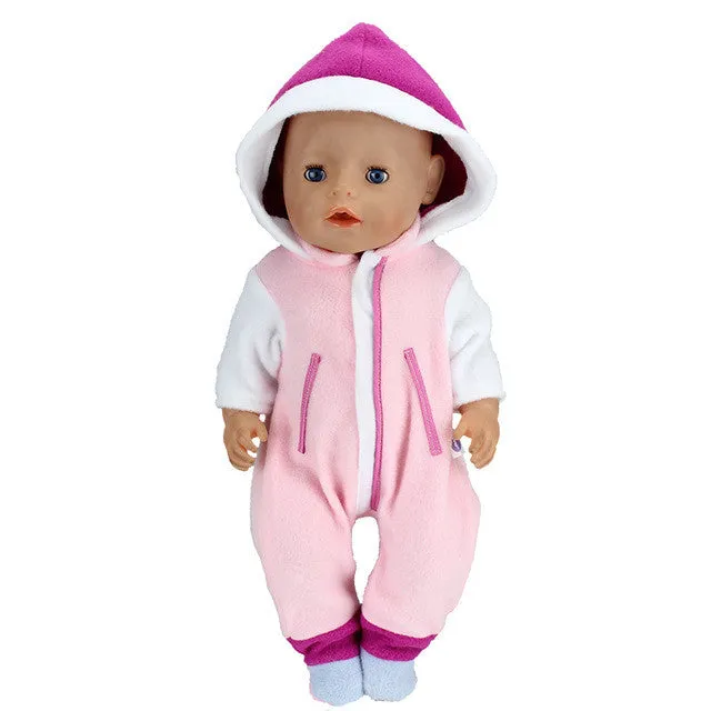 Doll Jump Suits Fit For 43cm Baby Born Zapf Doll Reborn Baby Clothes And 17inch Doll Accessories