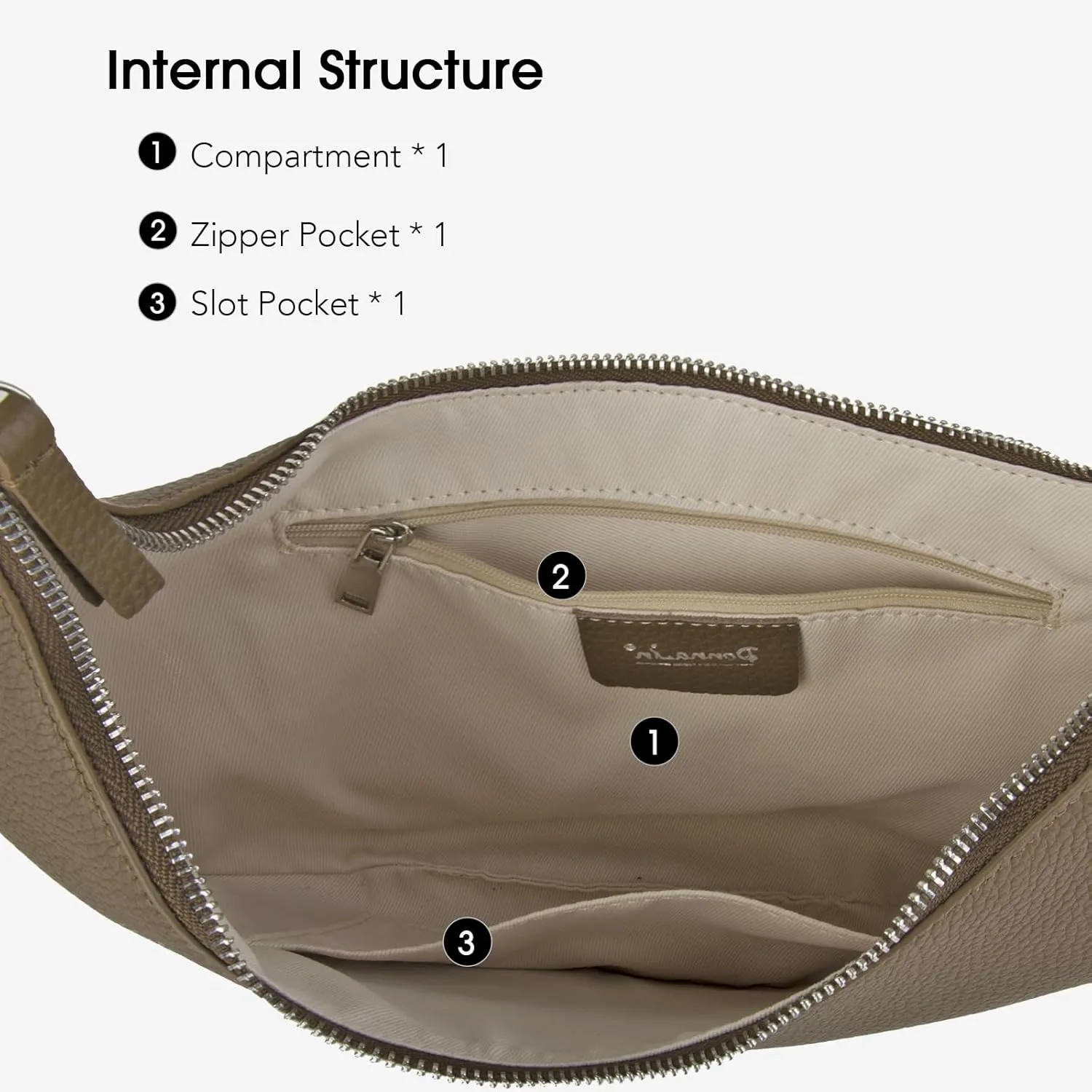 DONNAIN Hobo Bag Leather, Leather Handbag, Women's Genuine Leather, Stylish Half Moon Bag, Shopper Leather, Leather Bag, Women's Genuine Leather, Bags for Women, Bag Bag