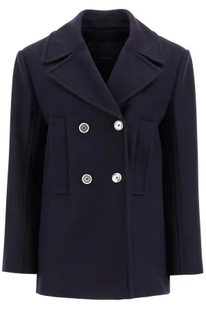 double-breasted wool blend caban 103696 A216 BLU MARINO CUPO