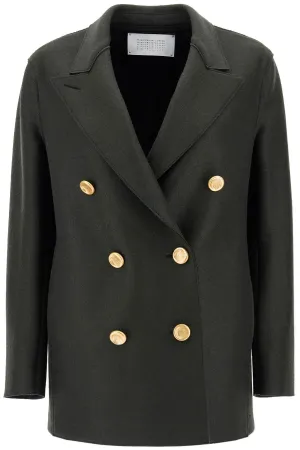 double-breasted wool pressed caban