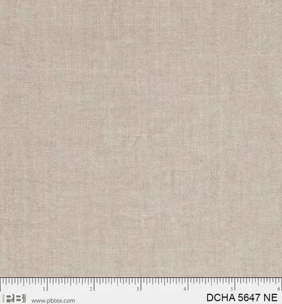 Dreamweaver Chambray, Beige, (DCHA5647 NE) by P&B Textiles, sold by the half yard