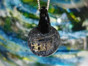 Drum Hologram Pendant with Infused Cremation Ash