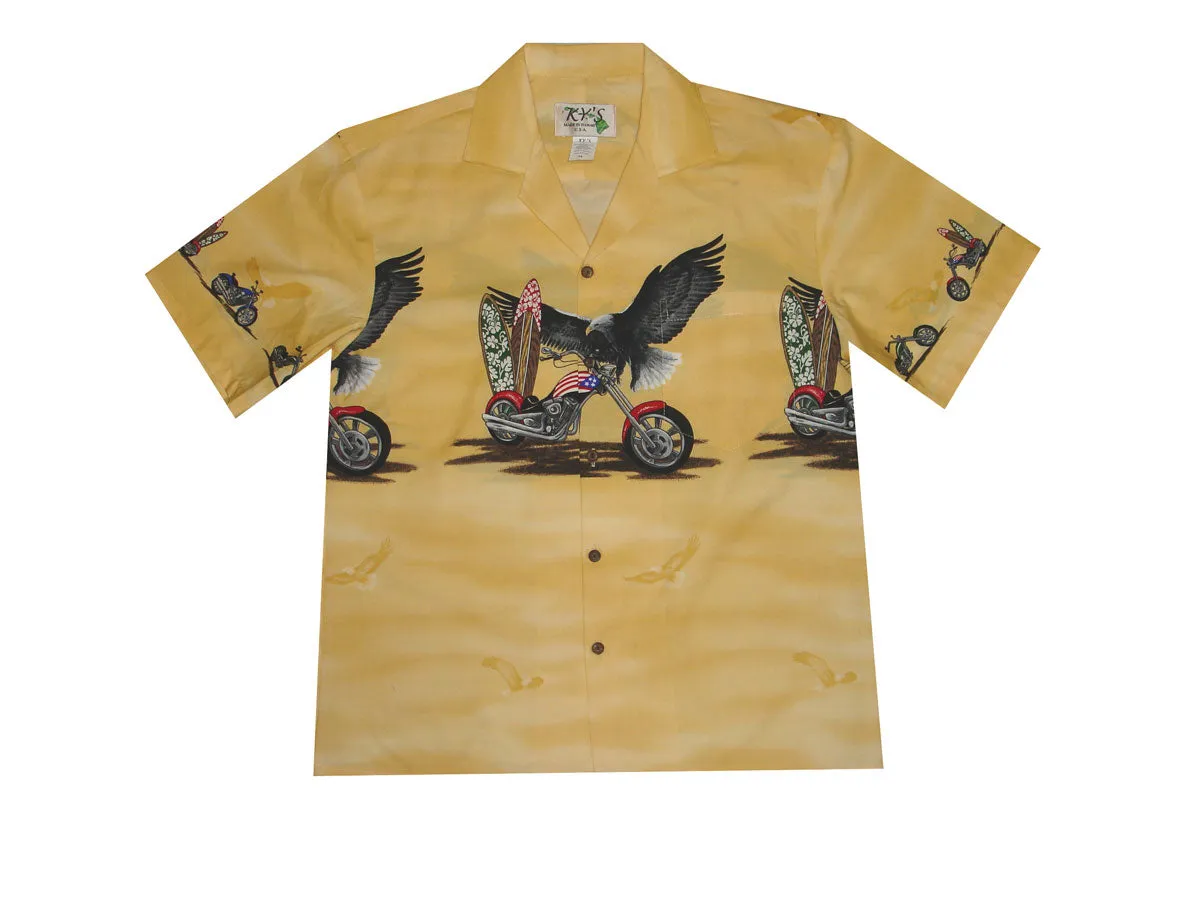 Eagle Rider Motorbike Cotton Aloha Shirt