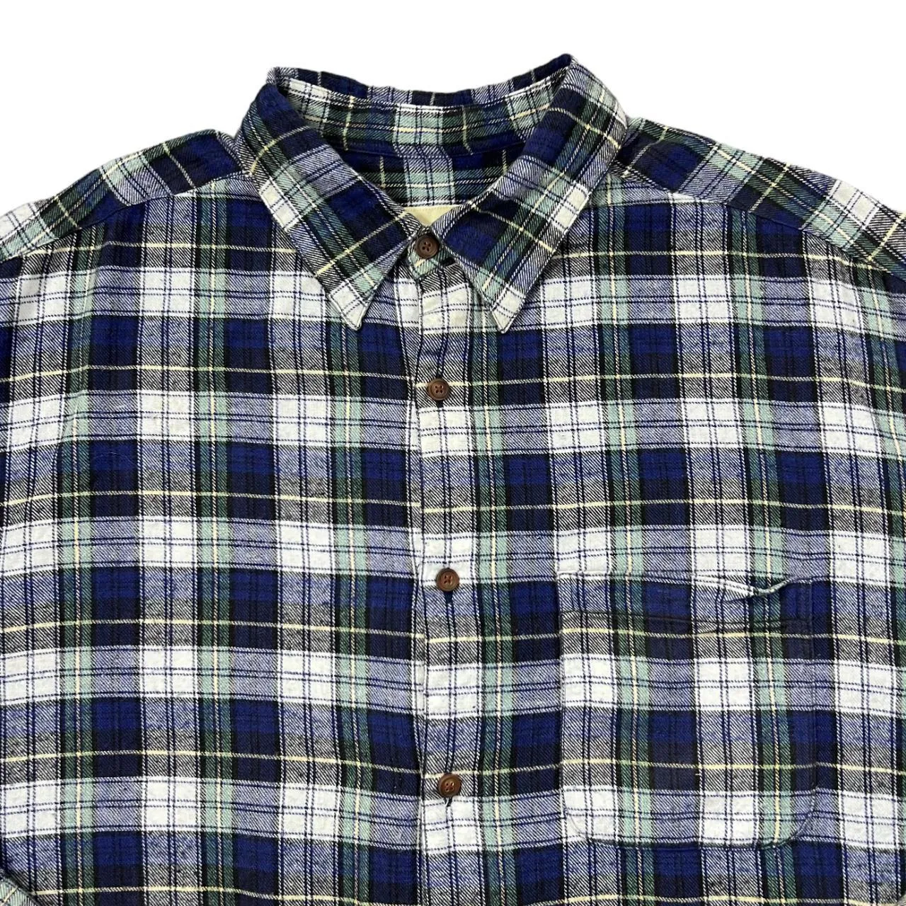 Early 00's EDDIE BAUER Tartan Lumberjack Plaid Check Long Sleeve Flannel Cotton Shirt