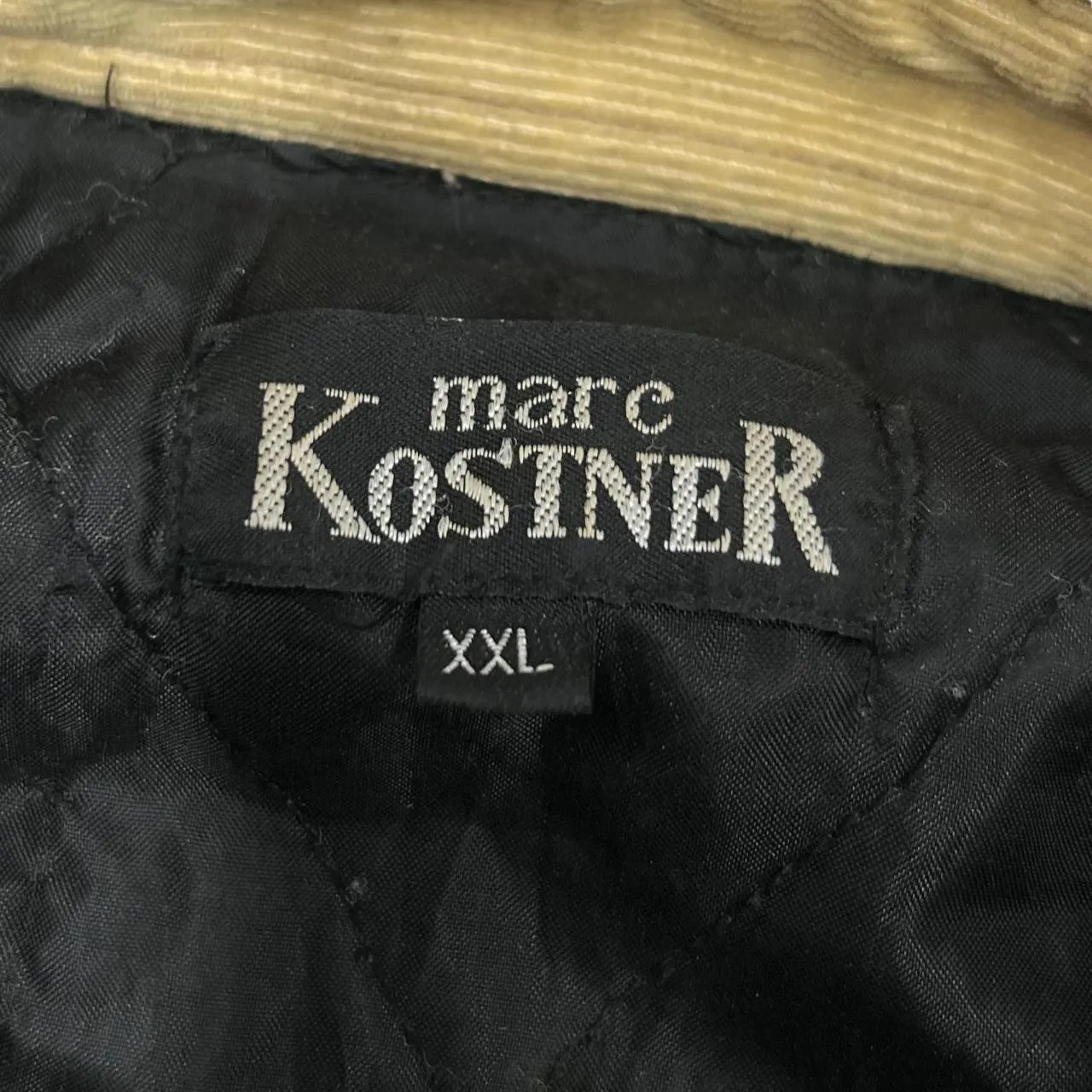 Early 00's MARC KOSTNER Corduroy Cord Collar Lumberjack Plaid Check Lightly Padded Flannel Over Shirt