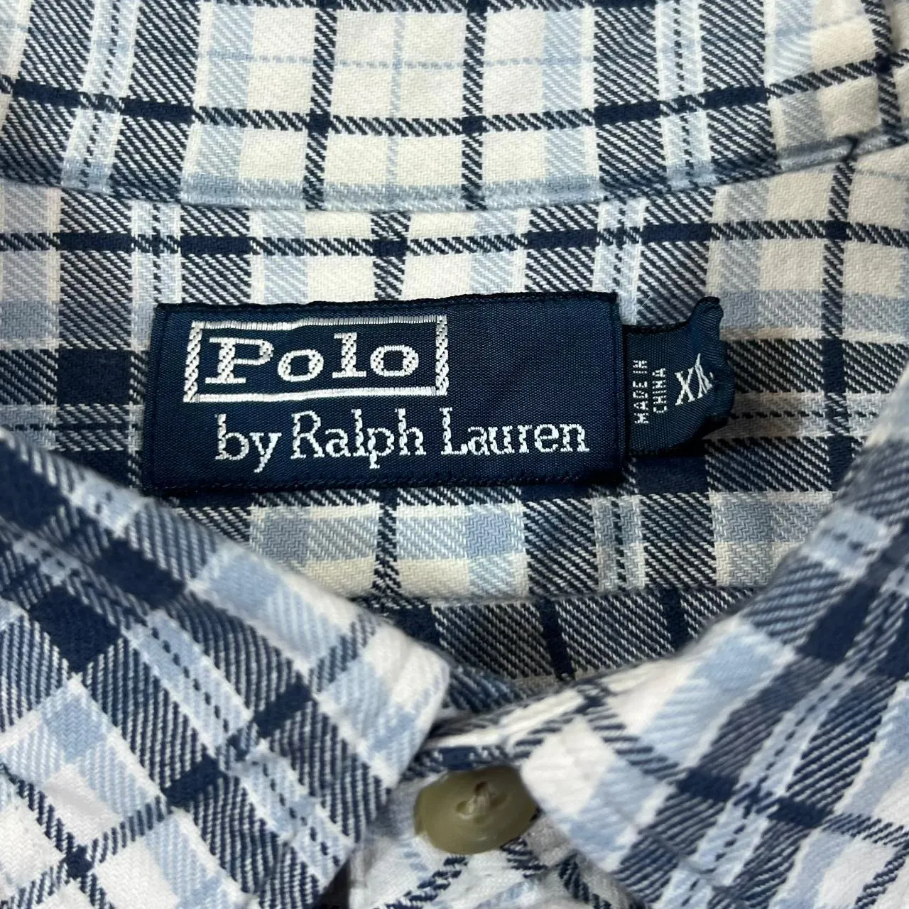 Early 00's POLO RALPH LAUREN Classic Plaid Check Long Sleeve Flannel Cotton Shirt