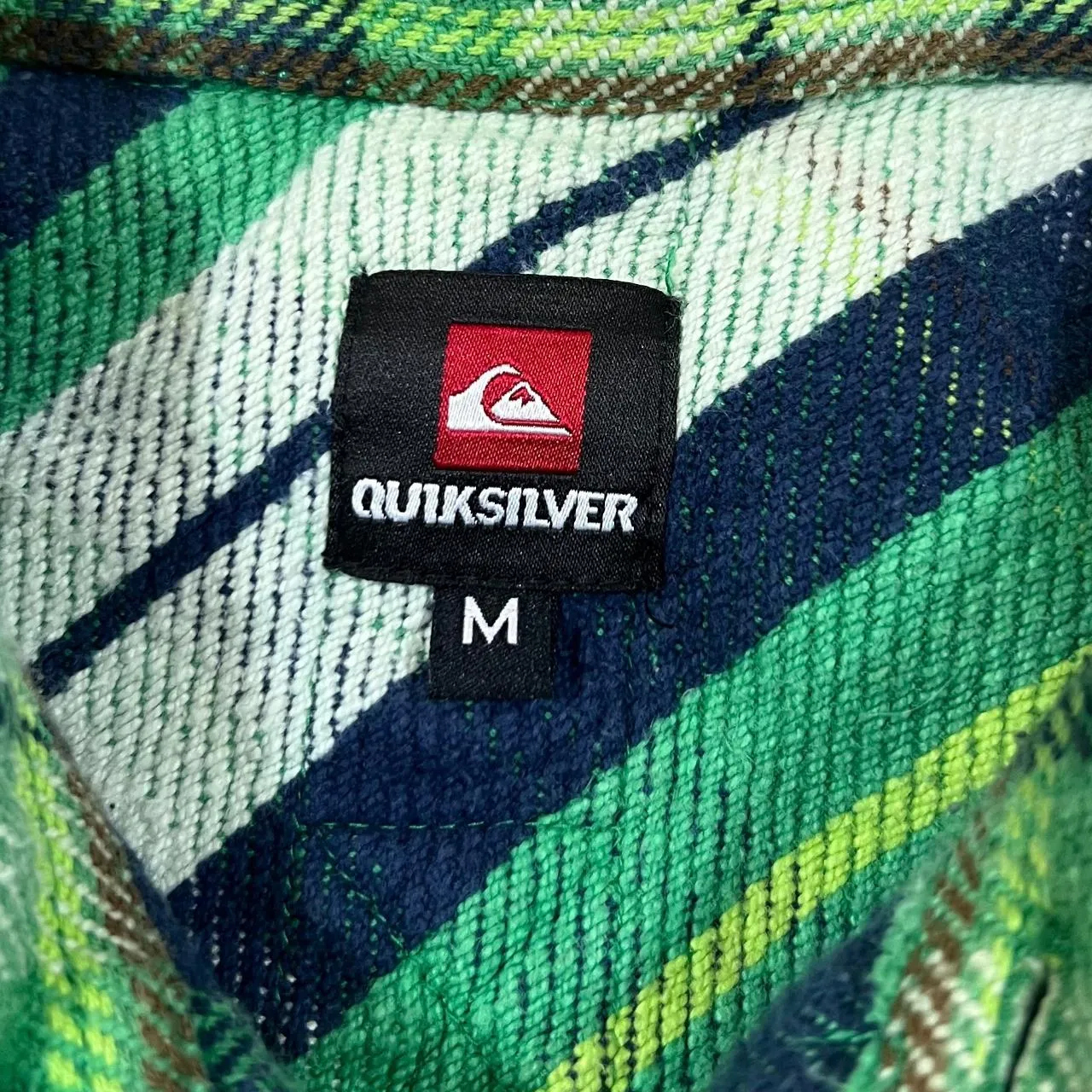 Early 00's QUIKSILVER Classic Surfer Skater Plaid Check Thick Flannel Cotton Shirt