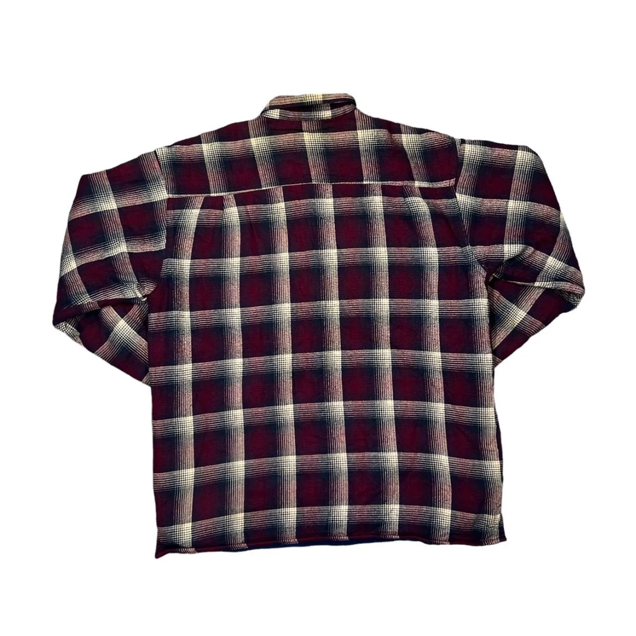 Early 00's WOLVERINE Lumberjack Plaid Check Fleece Lined Lightly Padded Flannel Over Shirt