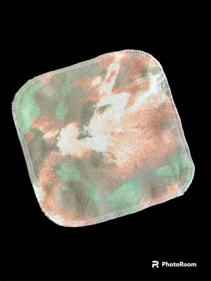 Earth Tone Tie Dye 2ply flannel cloth wipes