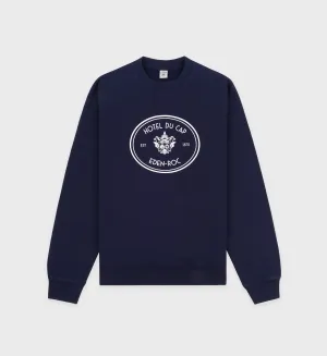 Eden Crest Crewneck - Navy/White