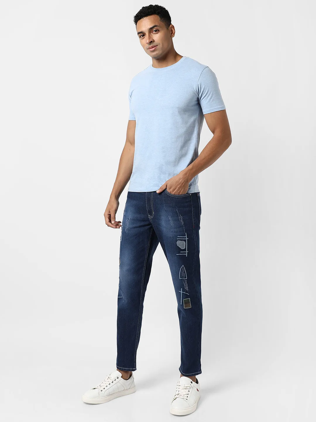 Embroidered Denim Jeans