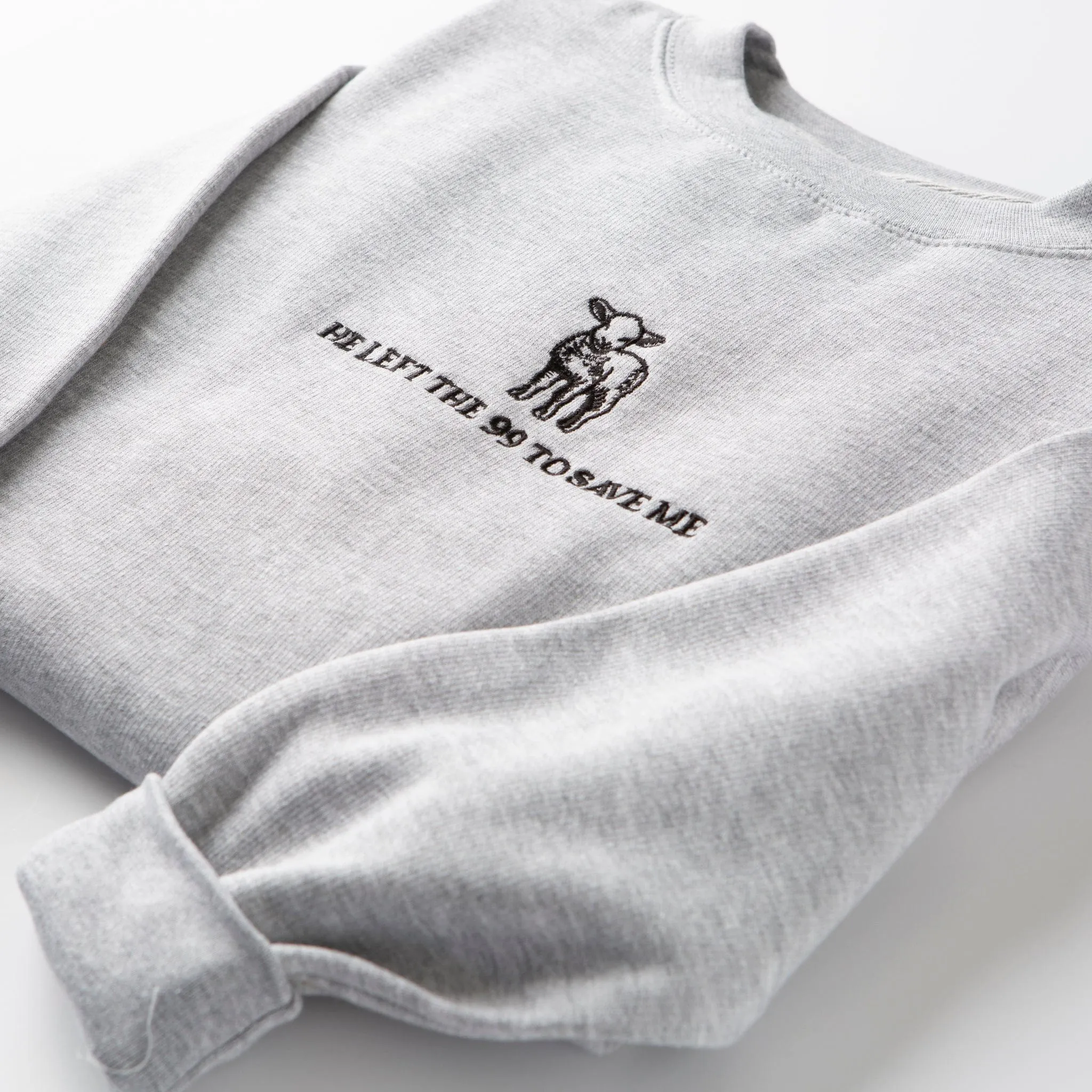 Embroidered He Left the 99 Sweatshirt