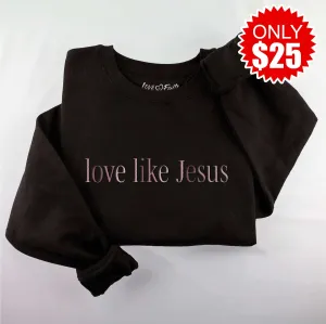 Embroidered Love Like Jesus Sweatshirt - 25