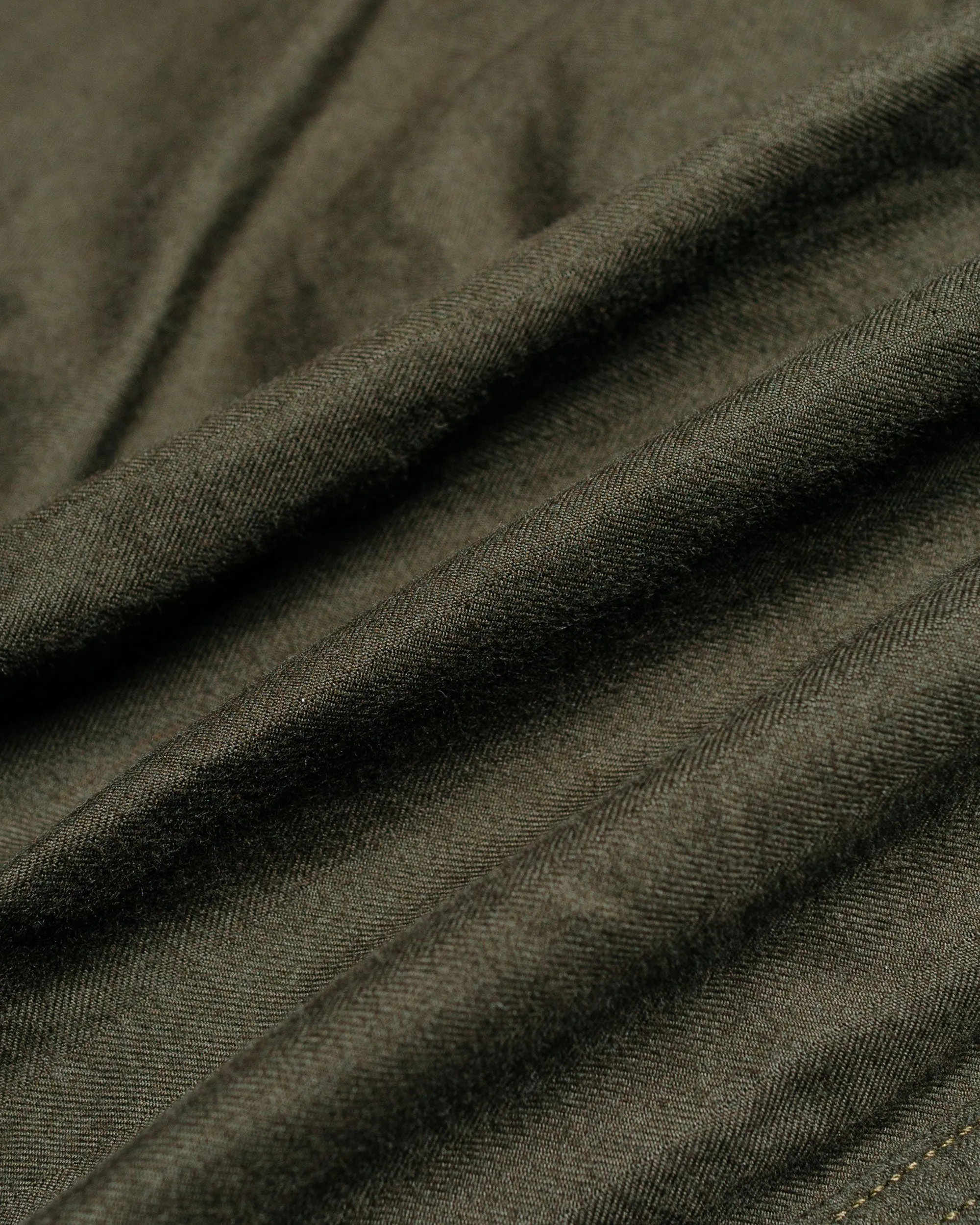 Engineered Garments Fatigue Pant Olive Cotton Brushed Herringbone
