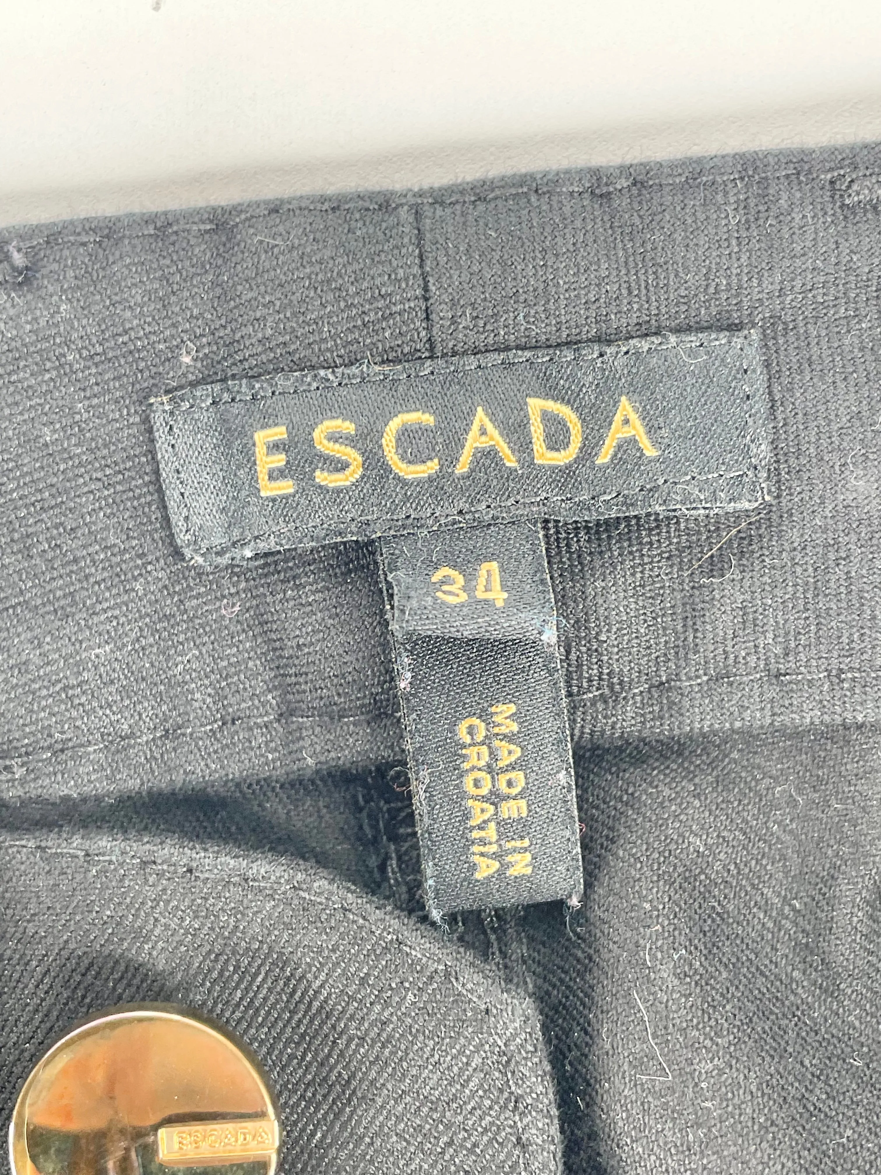 Escada Black Denim High Rise Straight-Leg Tessa Jeans - AU6/8