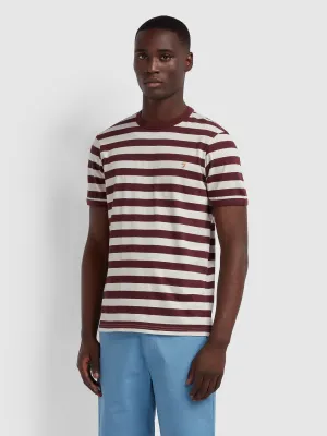Farah Belgrove Striped T-Shirt in Farah Red