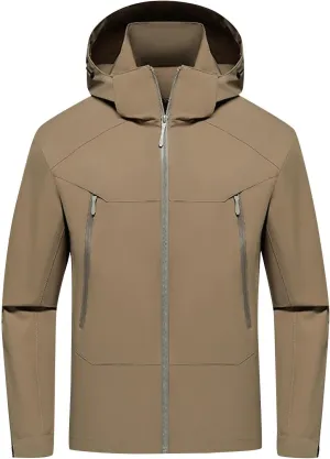 Finelylove Mens Rain Jacket Waterproof Snowboarding Softshell Windbreaker Hooded Ski Snow Coat Warm Fall Winter Coats