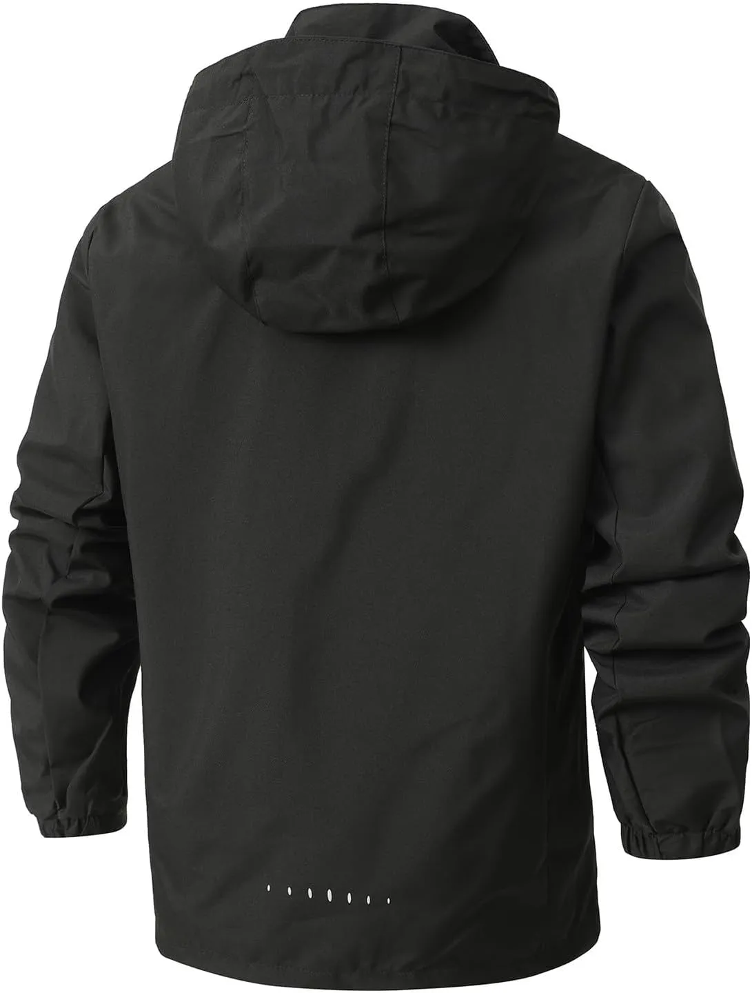 Finelylove Mens Rain Jacket Waterproof Windproof Outdoor Softshell Wind Breaker Hiking Raincoats With Detachable Hood