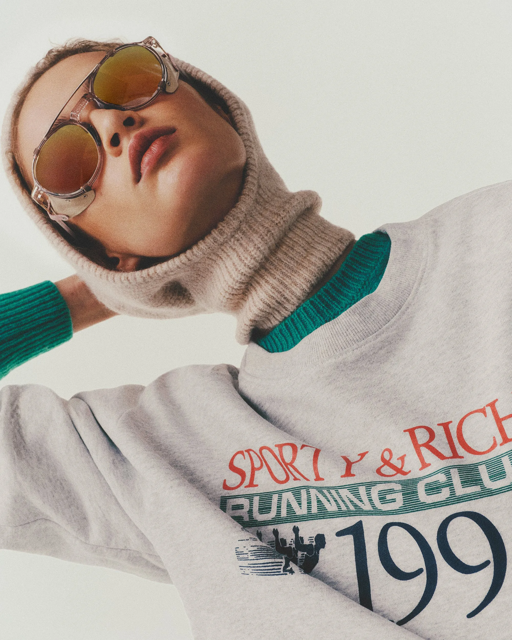 Finish Line Crewneck - Heather Gray/Multi