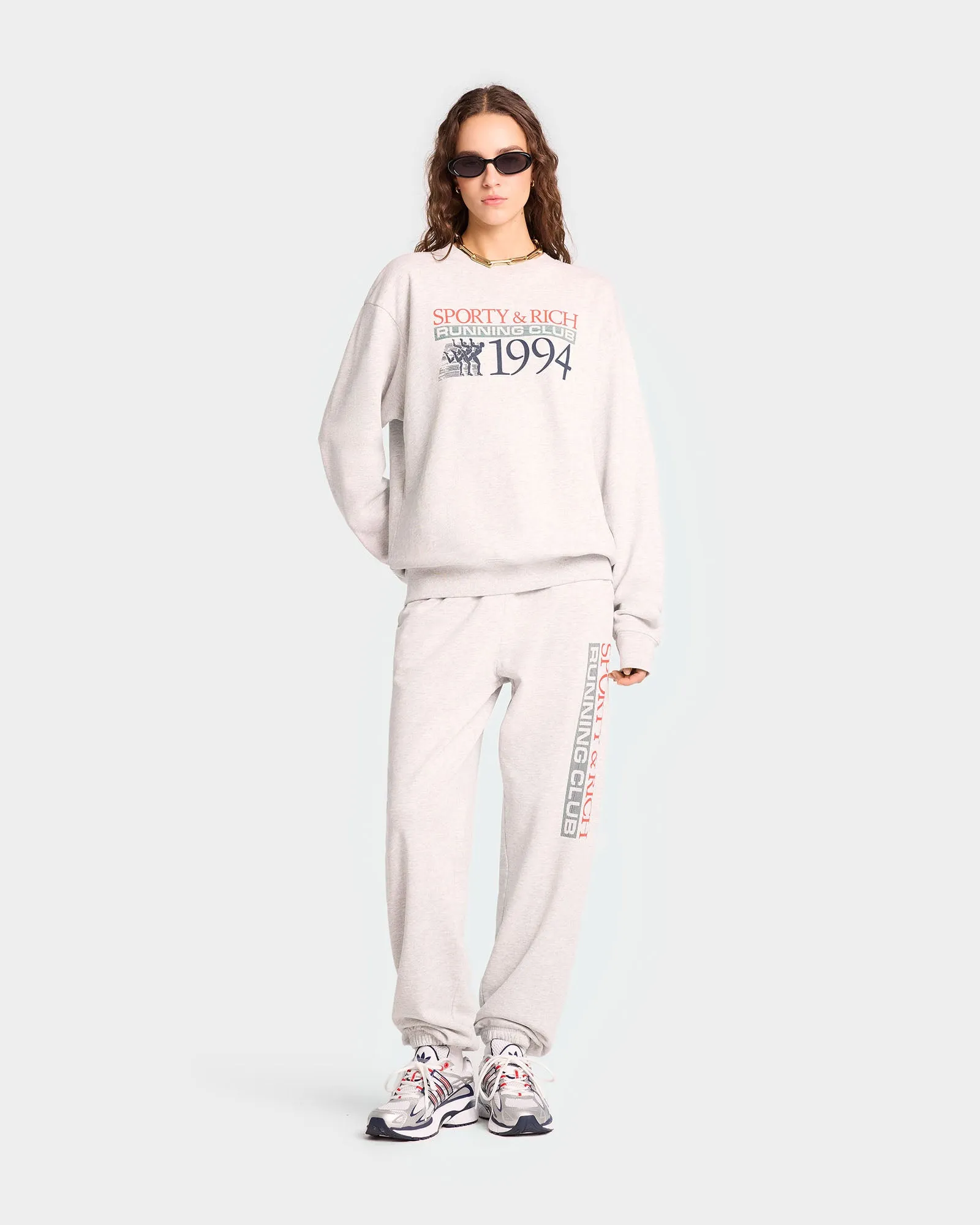 Finish Line Crewneck - Heather Gray/Multi