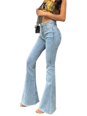 Flare Jeans Pants Women’s Vintage Denim Jeans Women High Waist Fashion Stretch tall and thin Trousers streetwear retro Jeans