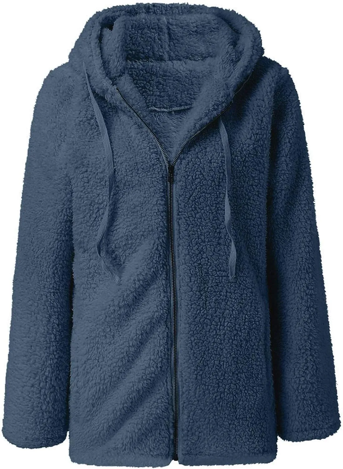 Fleece 2024 Winter Coat Women Plus Size Warm Soft Fuzzy Jackets Trendy Casual Outerwear Full Zip Up Hoodie Sweatshirts