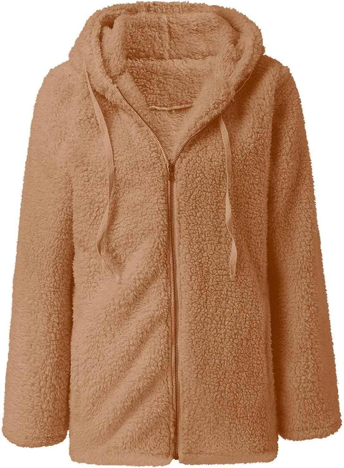 Fleece 2024 Winter Coat Women Plus Size Warm Soft Fuzzy Jackets Trendy Casual Outerwear Full Zip Up Hoodie Sweatshirts