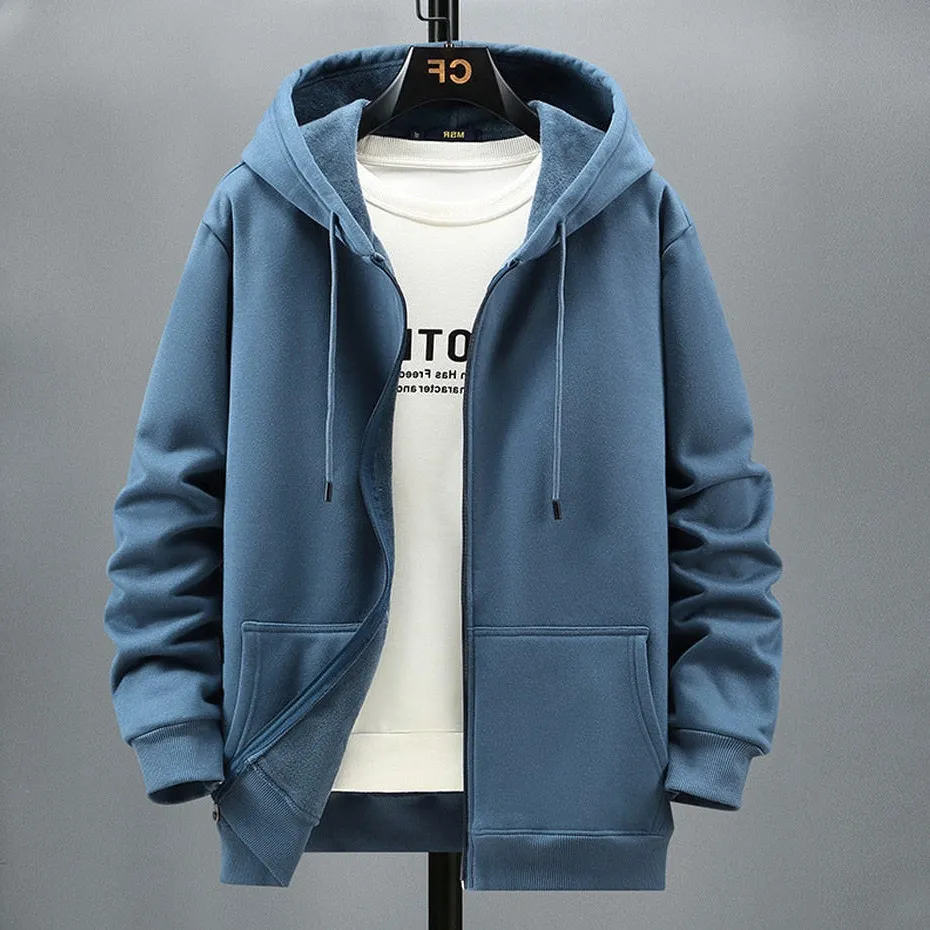 Fleece Hooded Cardigan