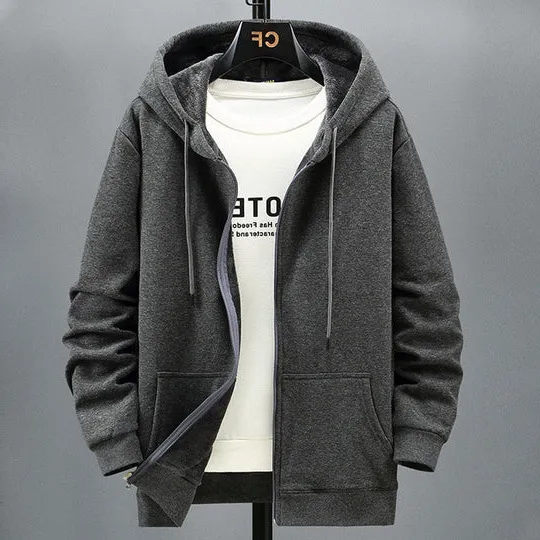Fleece Hooded Cardigan