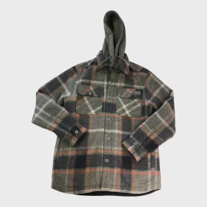 Fleece Lined Hooded Shirt Jacket