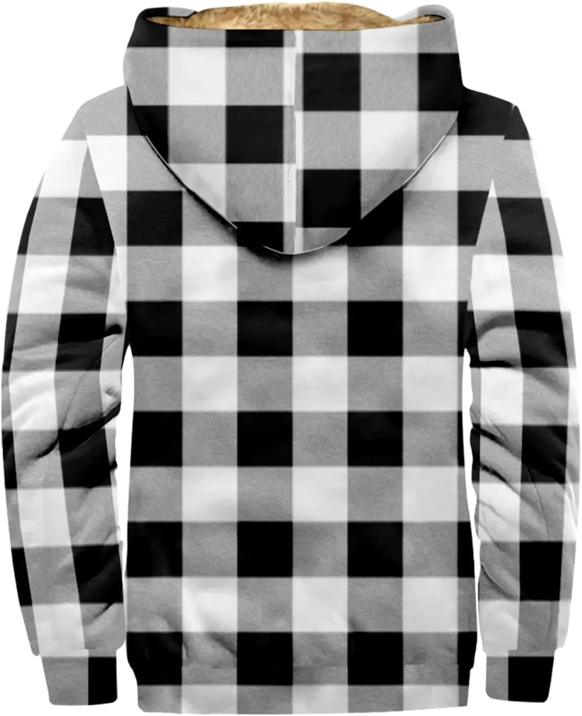 Fleece Lined Men Jackets Thermal Heavyweight Hoodies Coats with Pocket Winter Trendy Casual Outerwear