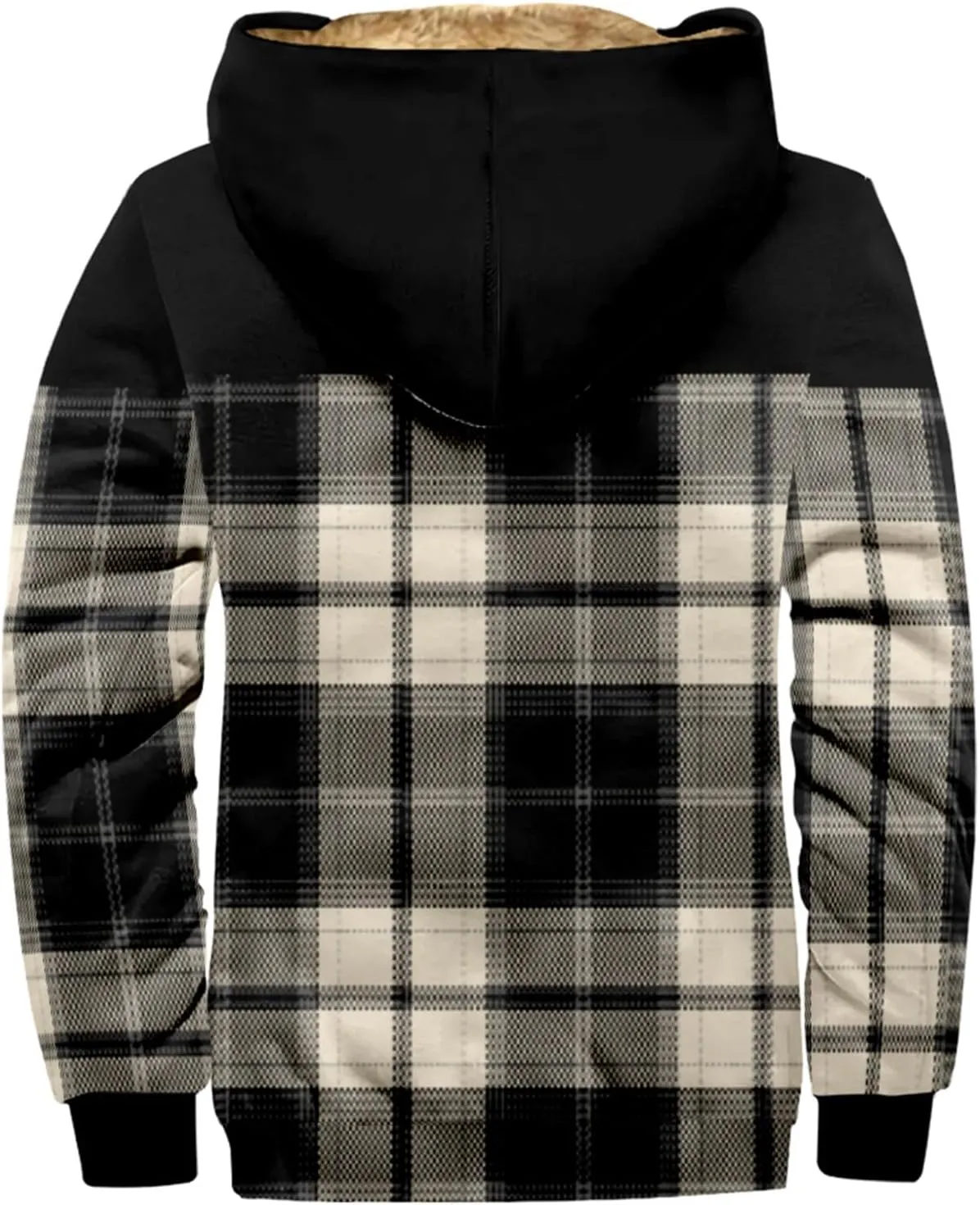 Fleece Lined Men Jackets Thermal Heavyweight Hoodies Coats with Pocket Winter Trendy Casual Outerwear