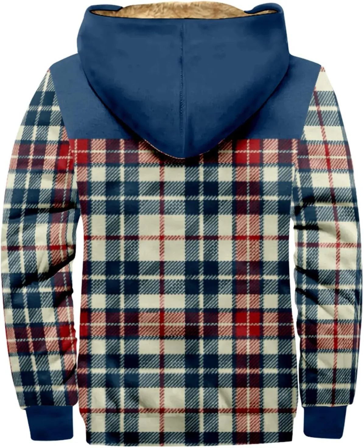 Fleece Lined Men Jackets Thermal Heavyweight Hoodies Coats with Pocket Winter Trendy Casual Outerwear