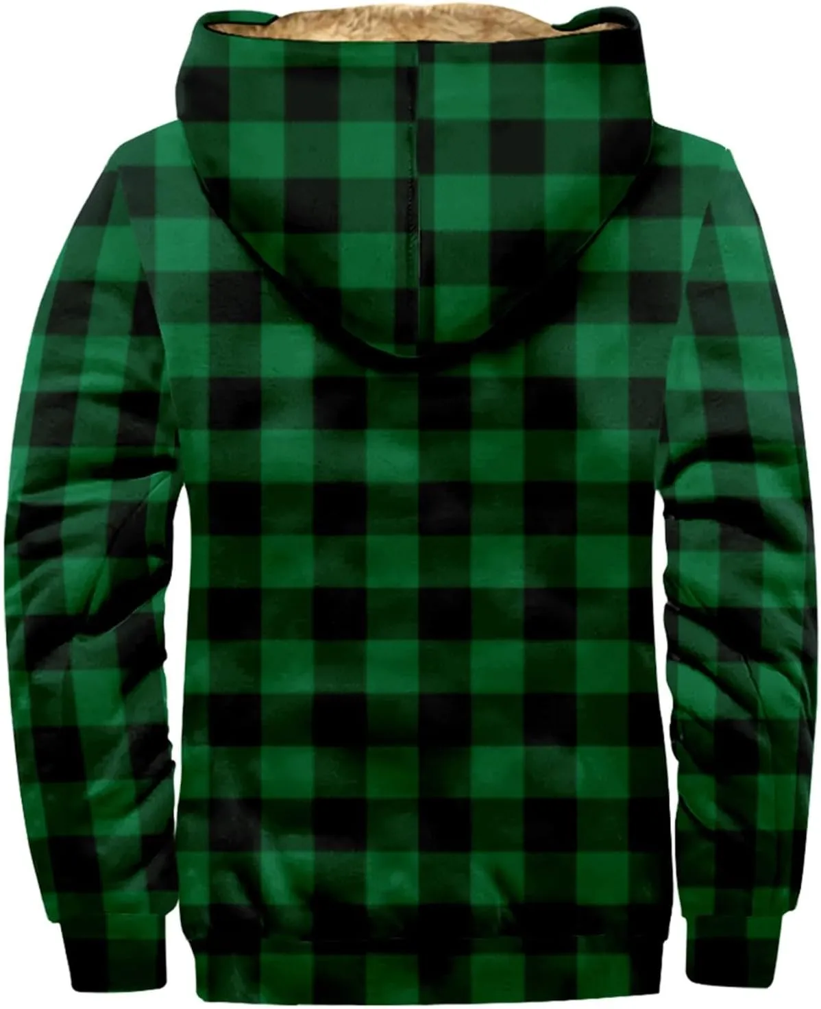 Fleece Lined Men Jackets Thermal Heavyweight Hoodies Coats with Pocket Winter Trendy Casual Outerwear