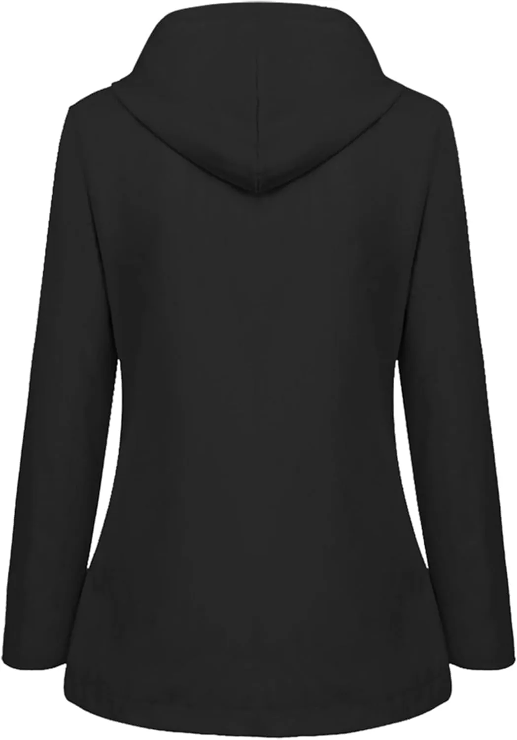 FLITAY Womens Casual Zipper Outerwear Fashion Drawstring Jacket Waterproof Solid Color Coats with Pocket