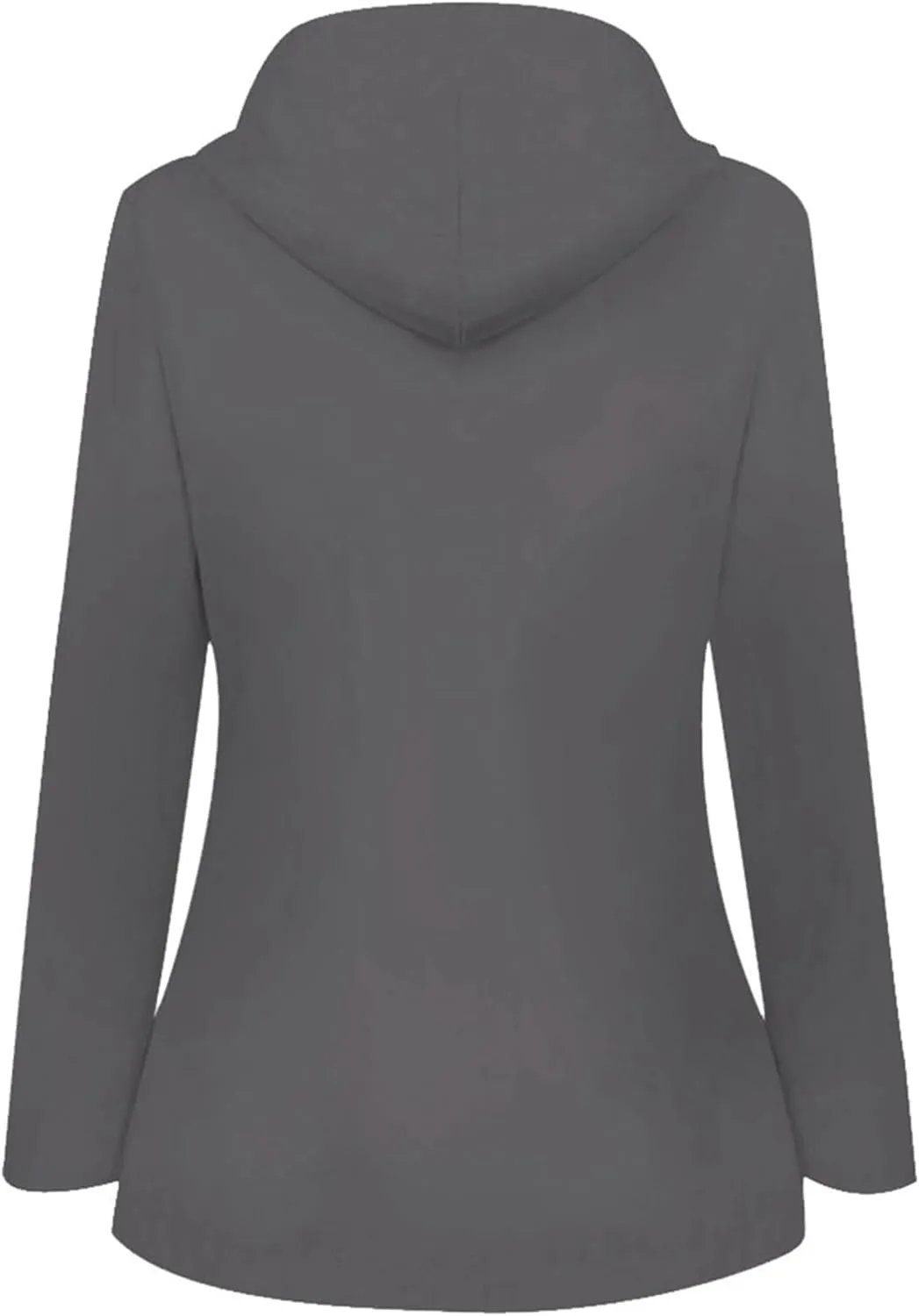 FLITAY Womens Casual Zipper Outerwear Fashion Drawstring Jacket Waterproof Solid Color Coats with Pocket
