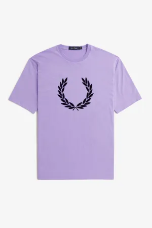 FLOCKED LAUREL WREATH T-SHIRT