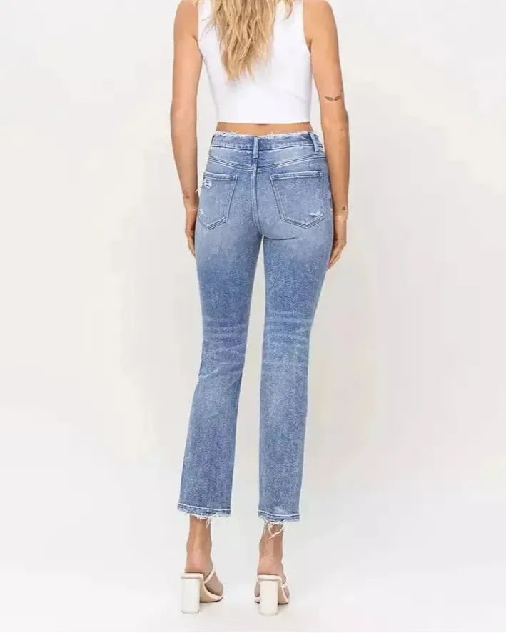 Flying Monkey Conveniently High-Rise Crop Slim Straight