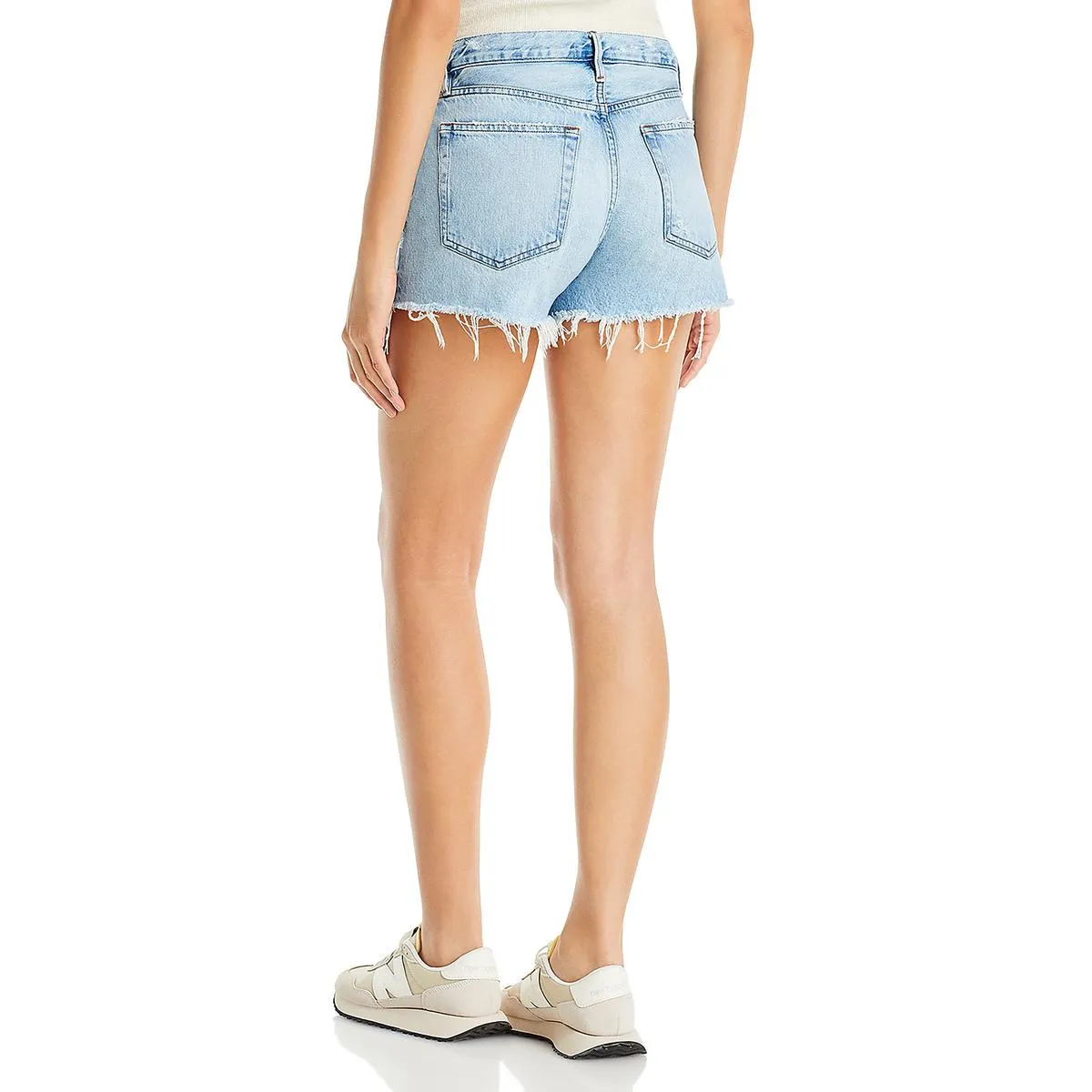 FRAME Womens Brigette Released Hem Denim Cutoff Shorts